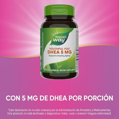 Youthful You - DHEA - 5mg - 60 Cápsulas Vegetales