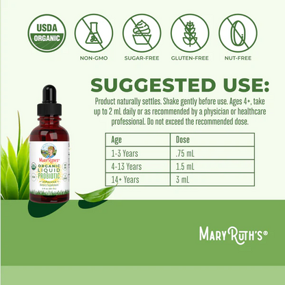 Probiótico Líquido Orgánico (60ml) / Probiotic Drops, Unflavored, Org, (2oz)