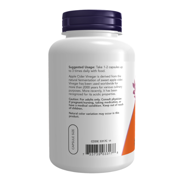 Vinagre de Manzana 450mg (180Veg Caps) / Apple Cider Vinegar 450 mg