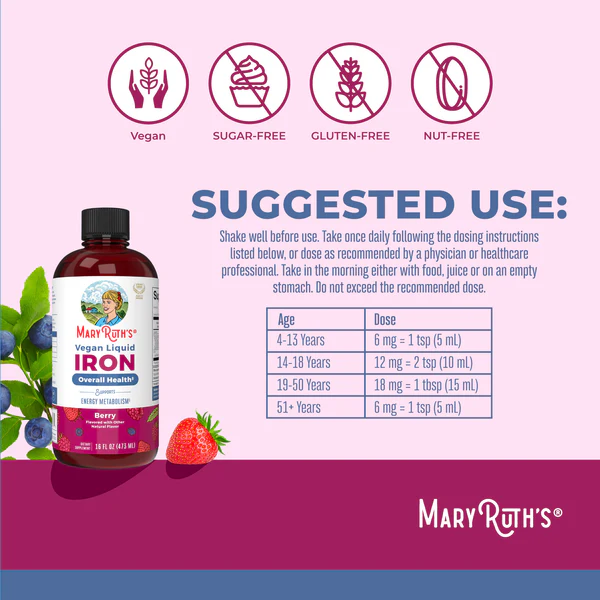 Hierro Líquido 450 ml /Liquid Iron Berry 16 oz