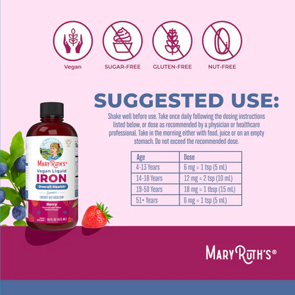 Hierro Líquido 450 ml /Liquid Iron Berry 16 oz