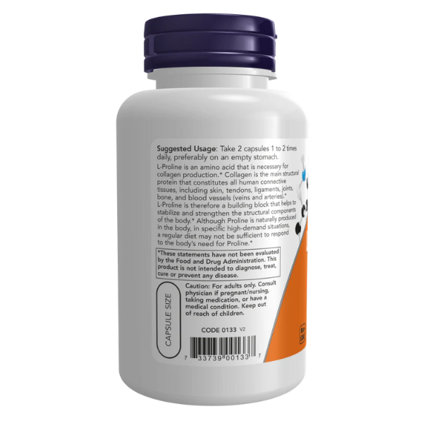 L-Prolina 500 mg (120 veg caps)