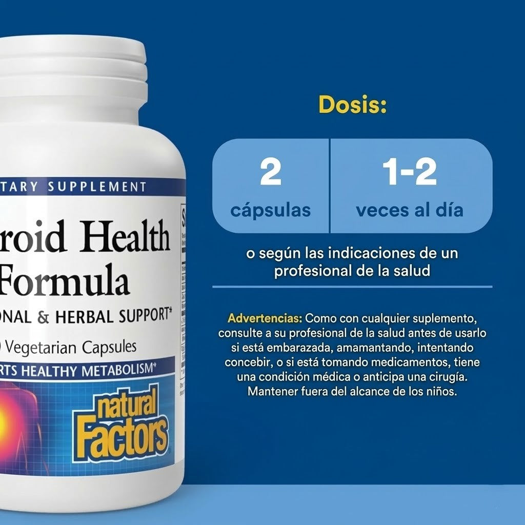 Formula Salud contra Tiroides 60 vcap, Natural Factors