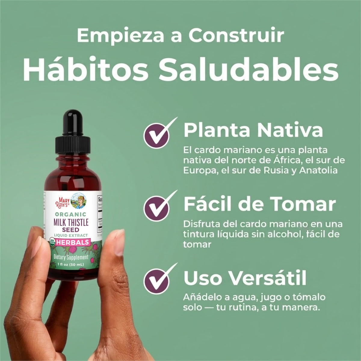 Gotas de cardo mariano orgánico (30ml) / Milk Thistle Drops, Org, (1oz)