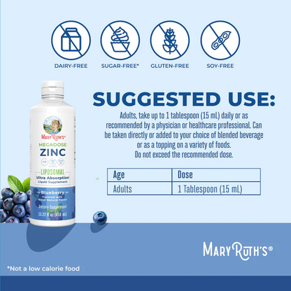 Zinc Liposomal Megadosis 426 ml / Zinc Liposomal, Blueberry, (15.22oz)