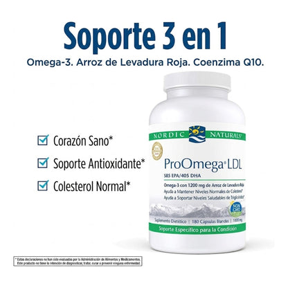 Pro-Omega® LDL EPA 585 mg DHA 405 mg (180 softgels), Nordic Naturals