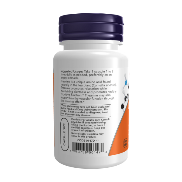 L-Teanina Doble Potencia 200 mg (60 veg caps)