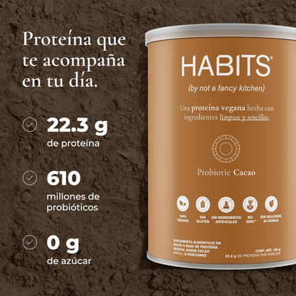 Proteina Probiotica sabor Chololate (488 gr), Habits