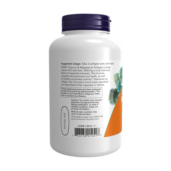 Calcio y Magnesio con Vitamina D3 & Zinc (120 SOFTGEL) / Calcium & Magnesium + D3