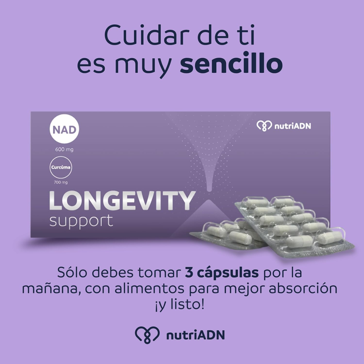 Longevity Support (90 caps), NutriADN