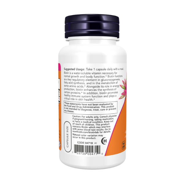 Biotina 5000 mcg (60 Veg Caps) / Biotin 5,000 mcg