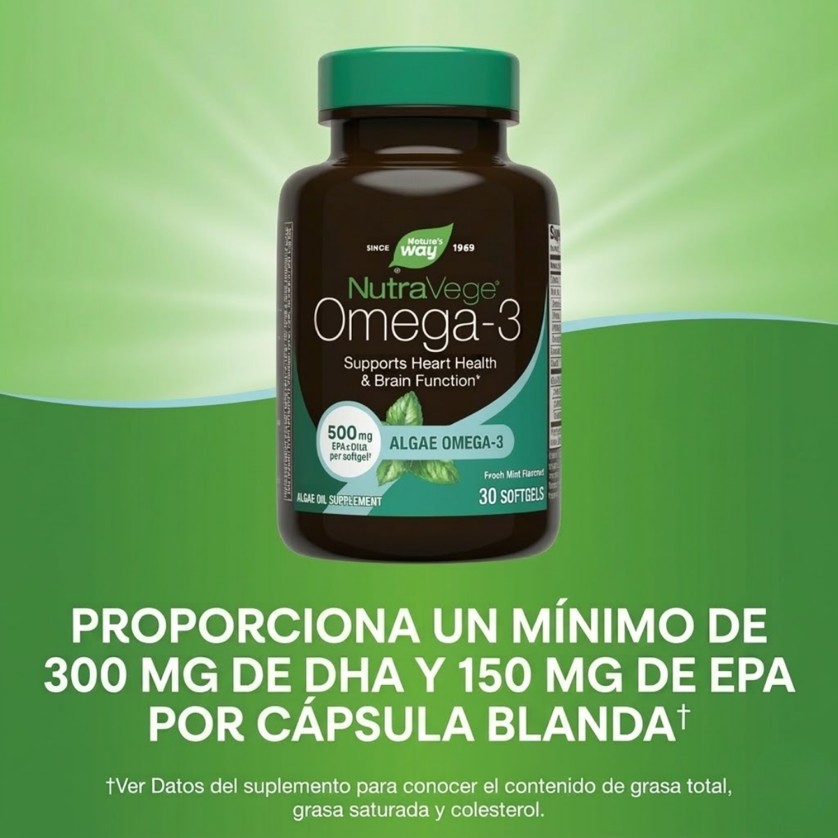 NutraVege - Omega-3 Vegetal - 500mg - 30 Cápsulas Blandas