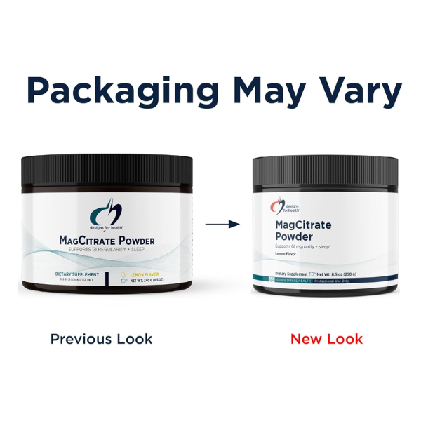 Citrato de Magnesio en Polvo 300 mg (8.5 oz /240 gr), Designs for Health
