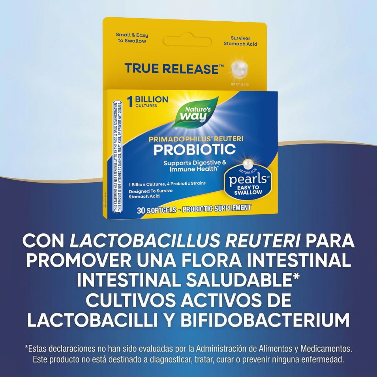 Probiótico Primadophilus® Lactobacillus Reuteri - Digestión & Inmunidad - 30 Cápsulas Blandas