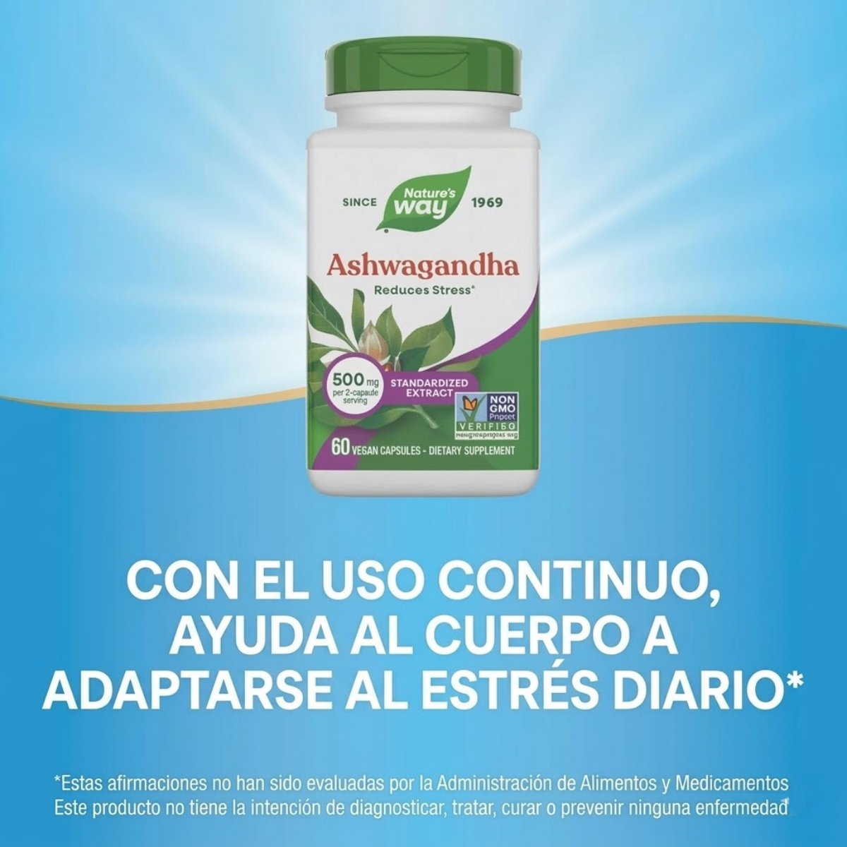 Ashwagandha - Extracto Premium - 500mg - 60 Cápsulas Veganas