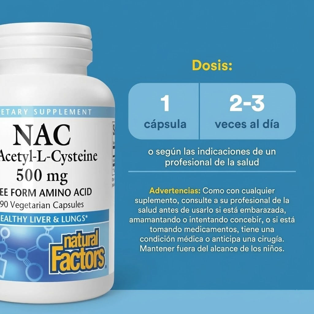 N-Acetil-L-Cisteína 600 mg 60 vcap, Natural Factors