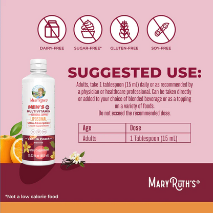 Multivitamínico Liposomal 40+ para Hombres (15.22 fl oz/450ml), Mary Ruth´s
