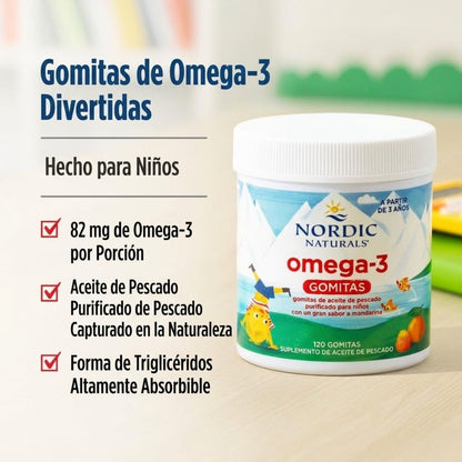 Nordic Omega 3 - 82mg - Mandarina - 60 Gomitas