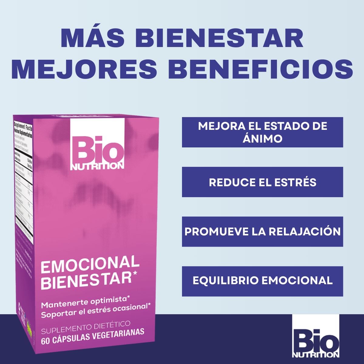 Bienestar Emocional, (60 Capsulas), Bio Nutrition