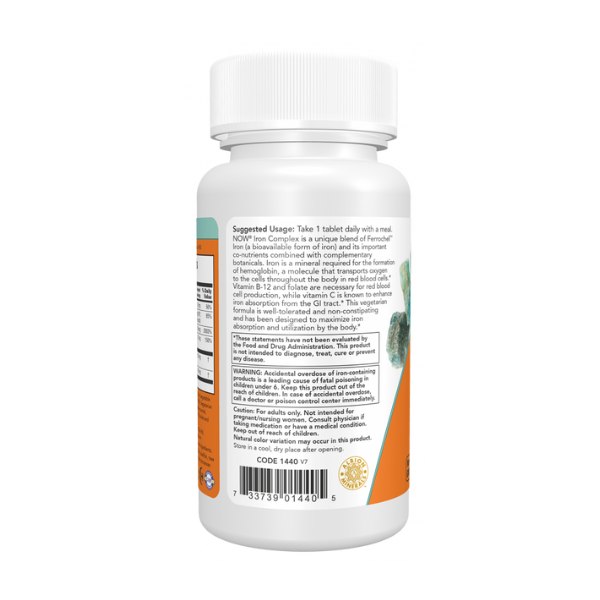 Hierro Complex 27mg (100 Tablets)/ Iron Complex. Bisglicinato. Sin estreñimiento.