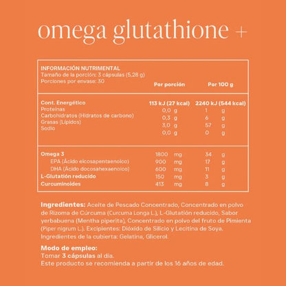 Omega Glutatione+ (90 caps), Reset Wellness