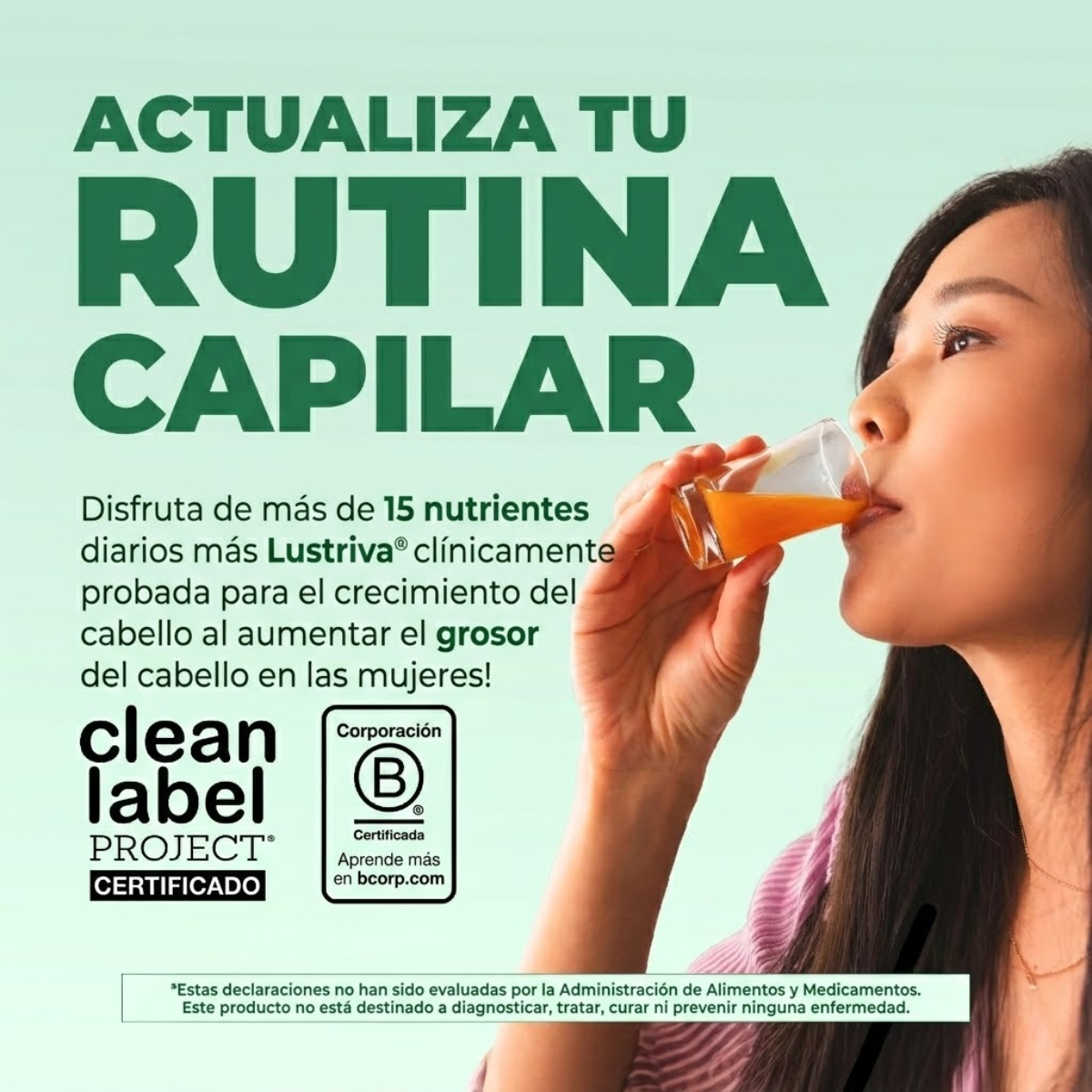 Multivitaminico Matutino + Crecimiento del Cabello Sabor Pitaya-Melon, Liquido (30 oz/ 887 ml), Mary Ruth´s