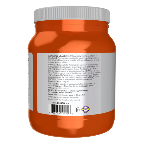 Proteína de clara de huevo (sin sabor)544gm (1.2lbs)/ Egg White Protein, Unflavored