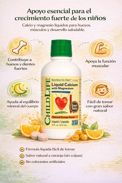 Calcio Líquido con Magnesio (473ml) / Liquid Calcium with Magnesium (16oz)