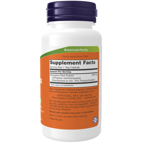 Extracto de astrágalo 500 mg (90 Veg Caps) / Astragalus Extract 500 mg Veg Capsules
