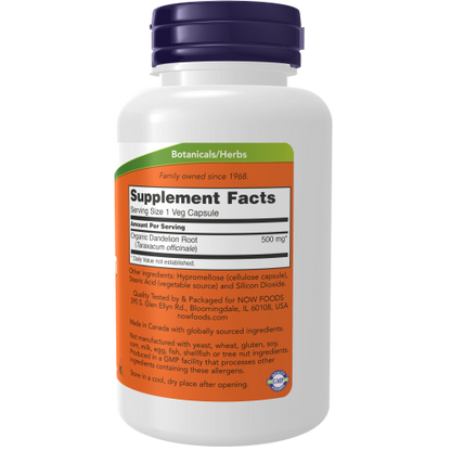 Raíz de diente de león 500mg (100 VegCaps)/ Dandelion Root 500 mg
