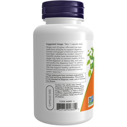 Raíz de Jengibre 550 mg (100 Veg Caps) /Ginger Root 550 mg