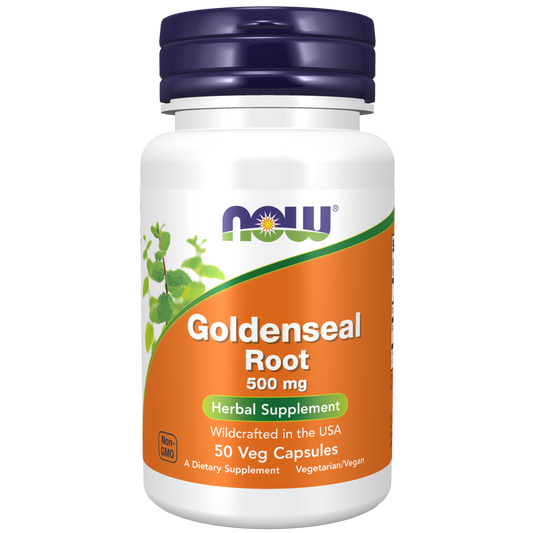 Goldenseal Root 500 mg 50 Veg Capsules/ Raíz de sello de oro 500 mg