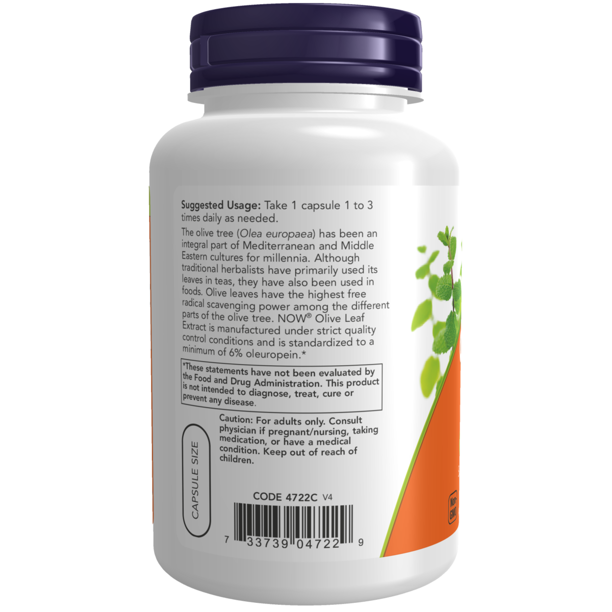 Extracto de Hoja de Olivo 500 mg (120 Veg Caps)/ Olive Leaf Extract 500 mg Veg Capsules