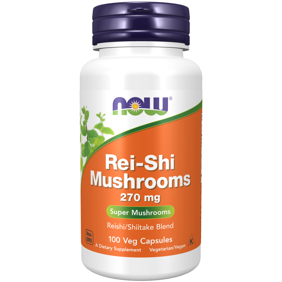 Champiñones Rei-Shi 270 mg (100 Veg Caps) / Rei-Shi Mushrooms 270 mg Veg Caps