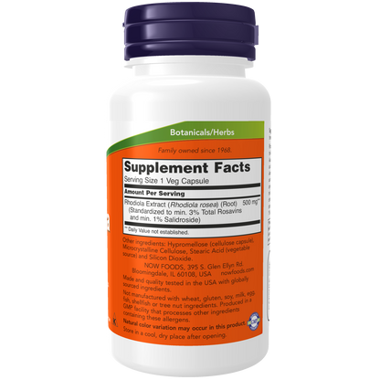 Rodiola (60 VegCaps)/ Rhodiola 500 mg Extract 3%
