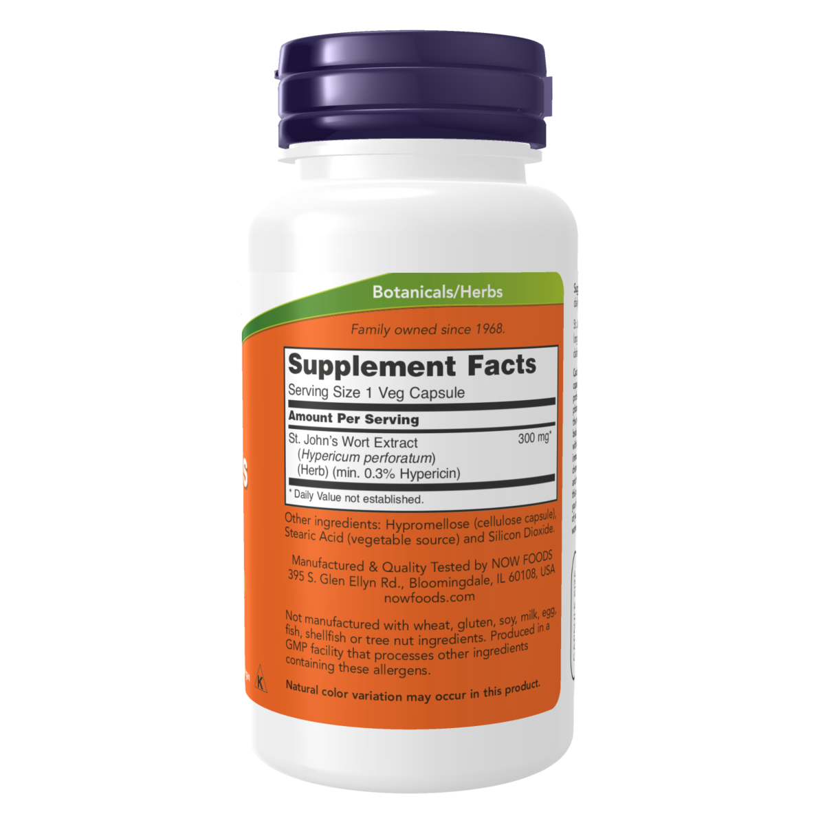 Hierba St. John 300 mg (100 Veg Caps)/ St. John's Wort 300 mg