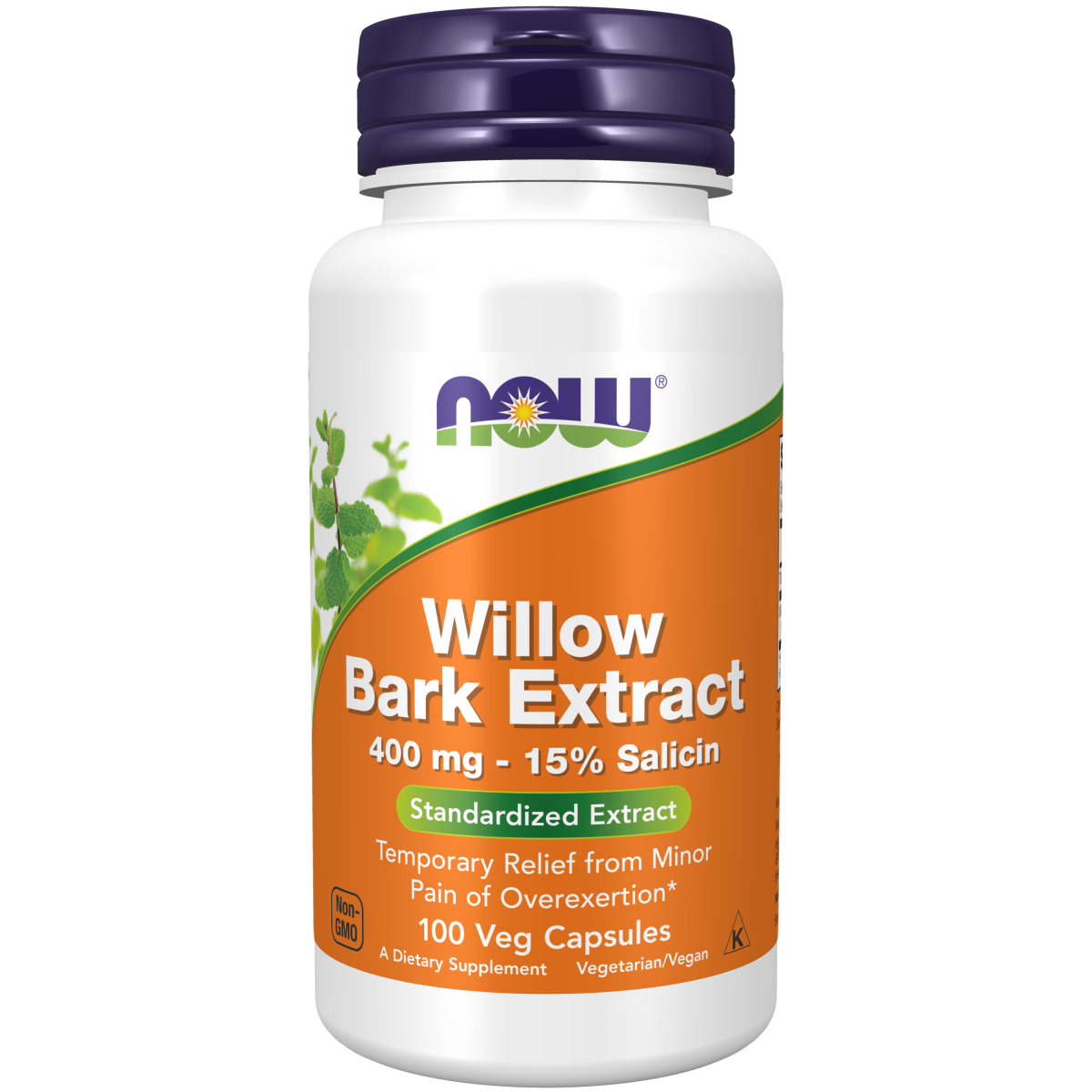 Extracto de corteza de sauce 400 mg 100 Veg Caps /Willow Bark Extract 400 mg 100 Veg Caps