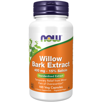 Extracto de corteza de sauce 400 mg 100 Veg Caps /Willow Bark Extract 400 mg 100 Veg Caps