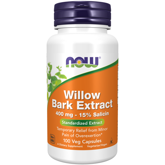 Extracto de corteza de sauce 400 mg 100 Veg Caps /Willow Bark Extract 400 mg 100 Veg Caps
