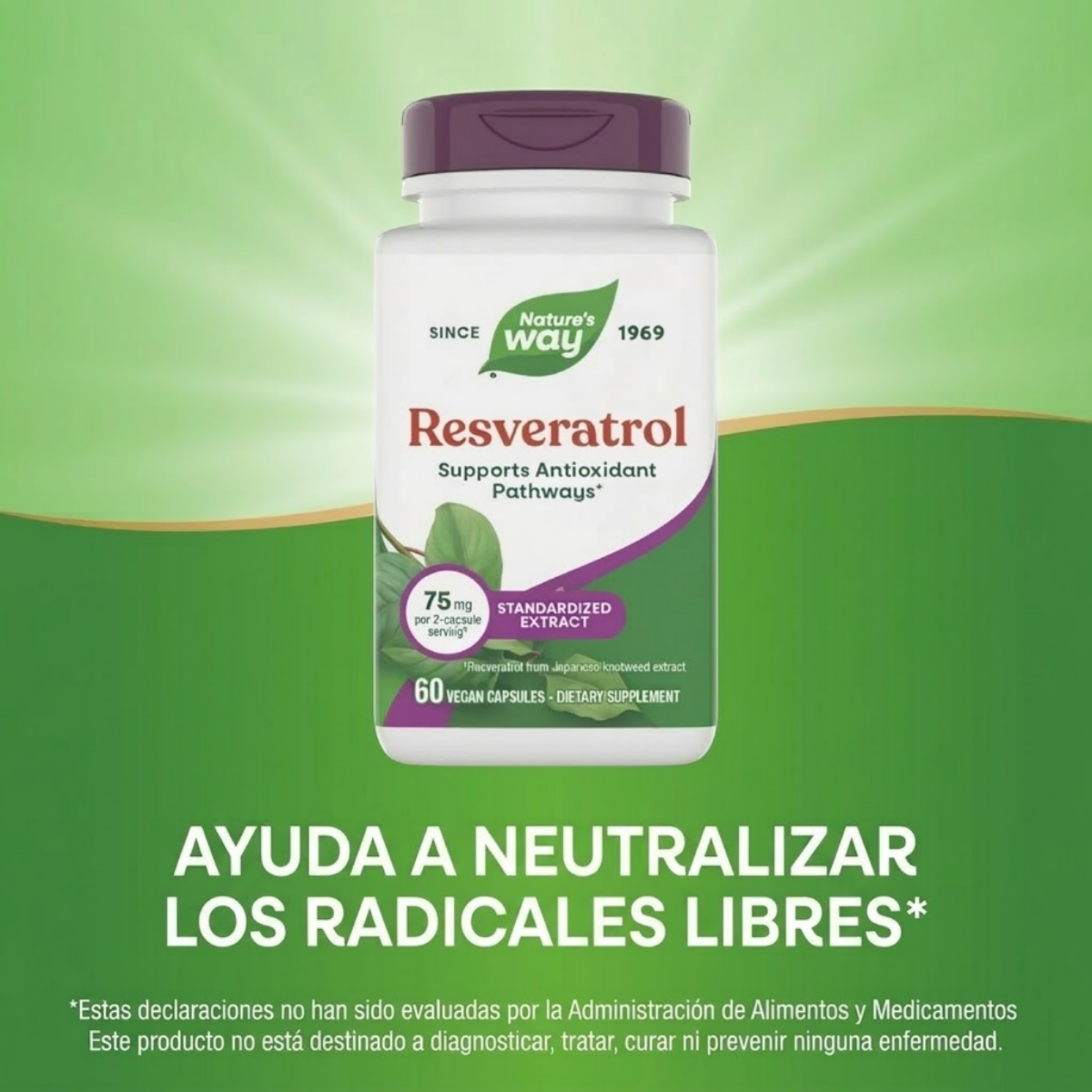 Resveratrol - Mezcla Premium - 60 Cápsulas Veganas
