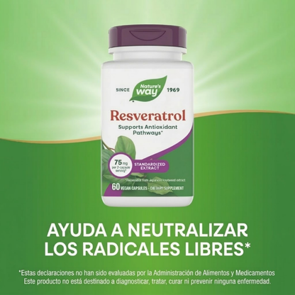 Resveratrol - Mezcla Premium - 60 Cápsulas Veganas