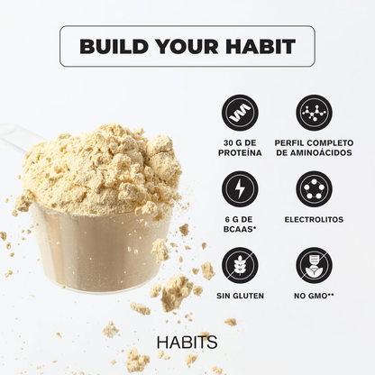 Proteina sabor Vainilla para Alto Rendimiento (1078 gr), Habits