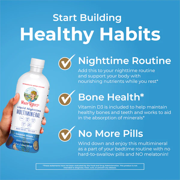 Multimineral Líquido Nocturno (946ml) / Nighttime Multimineral Liquid, Coconut, (32oz)