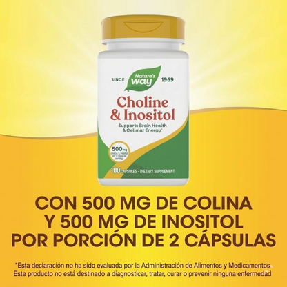 Colina & Inositol - 1,000mg - 100 Cápsulas