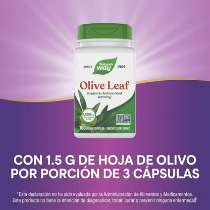 Olivo - Hoja - 1,500mg - 100 Cápsulas Veganas
