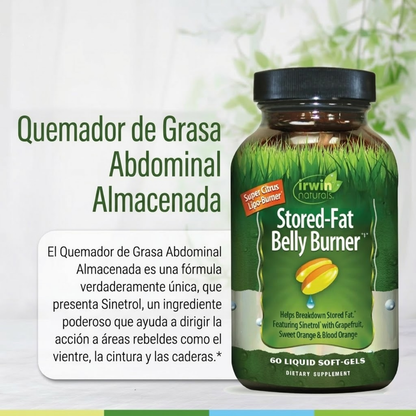 Quemador de Grasa Abdominal Almacenada (60 softgels),Irwin Naturals