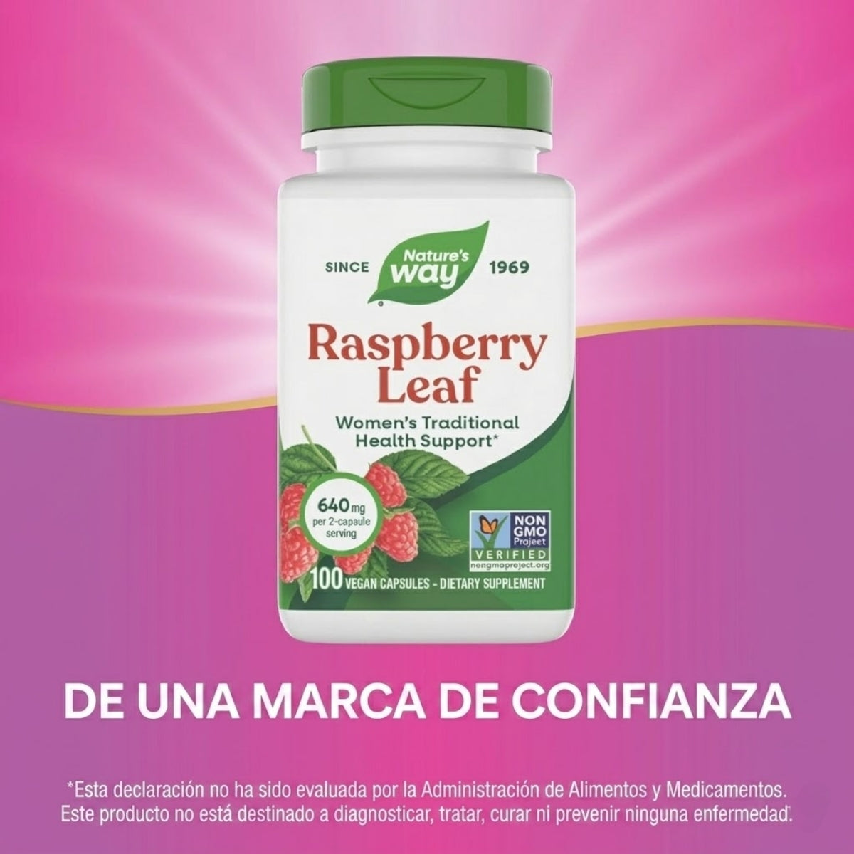 Hoja de Frambuesa, 640mg (100 veg caps) Salud Femenina, Nature's Way