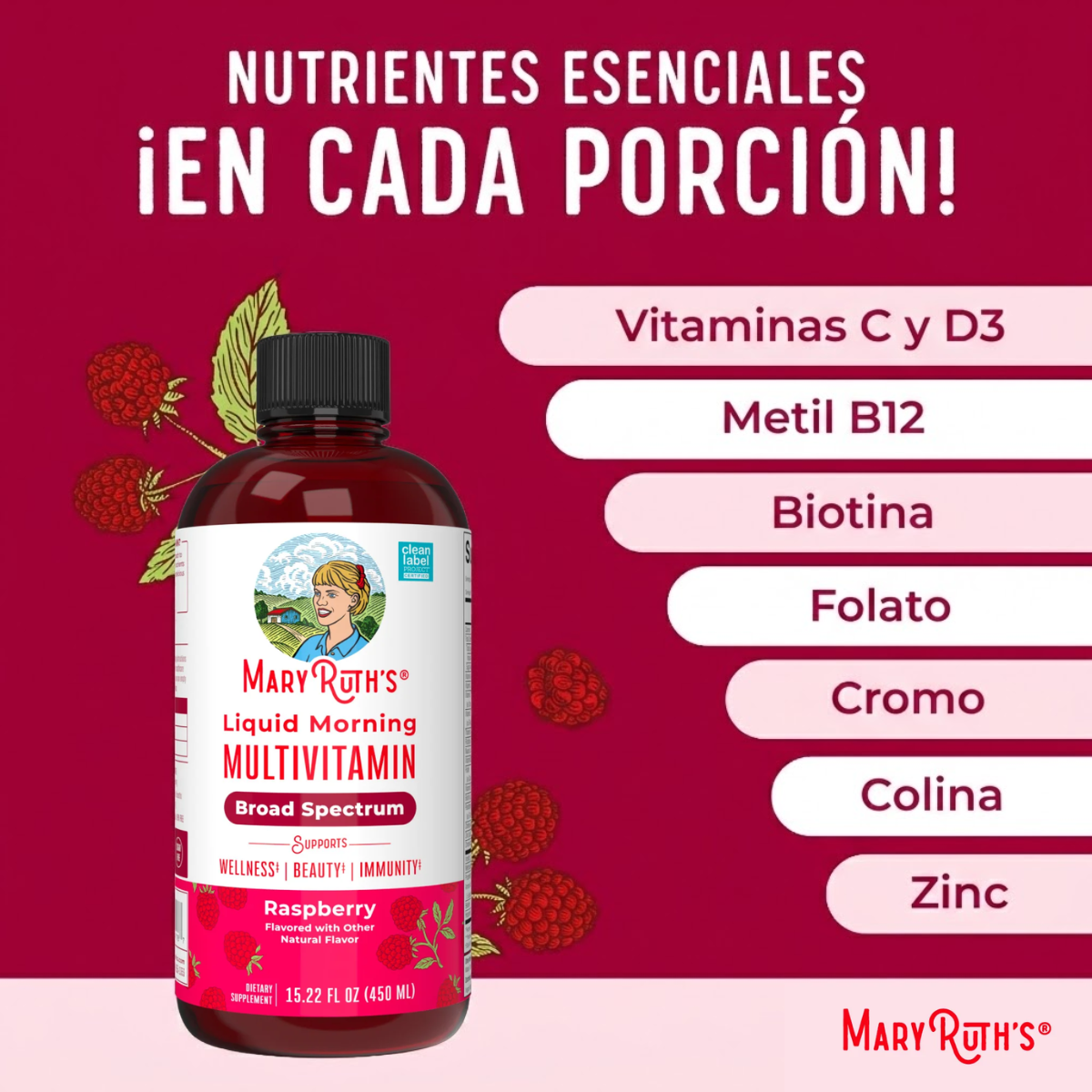 Multivitamínico Matutino (15.22 fl oz/450ml), Mary Ruth´s