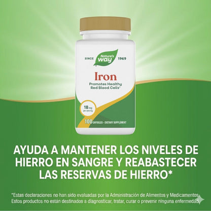Hierro - 18mg - 100 Cápsulas