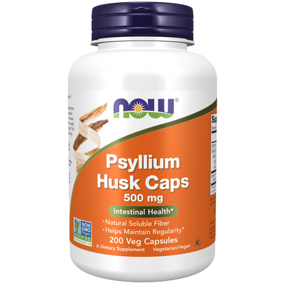 Plantago Psyllium Fibra Natural  500mg (200 Vcaps)/ Psyllium Husk 500 mg